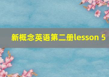 新概念英语第二册lesson 5